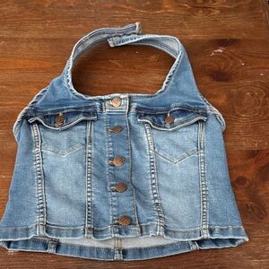 T.J.Maxx Light Blue Denim Crop Top